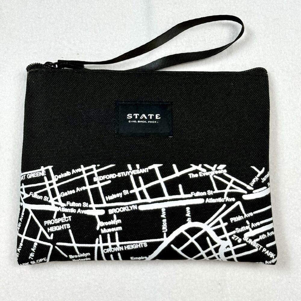 American Airlines Toiletry Bag STATE‎ Amenity Kits Brooklyn Map